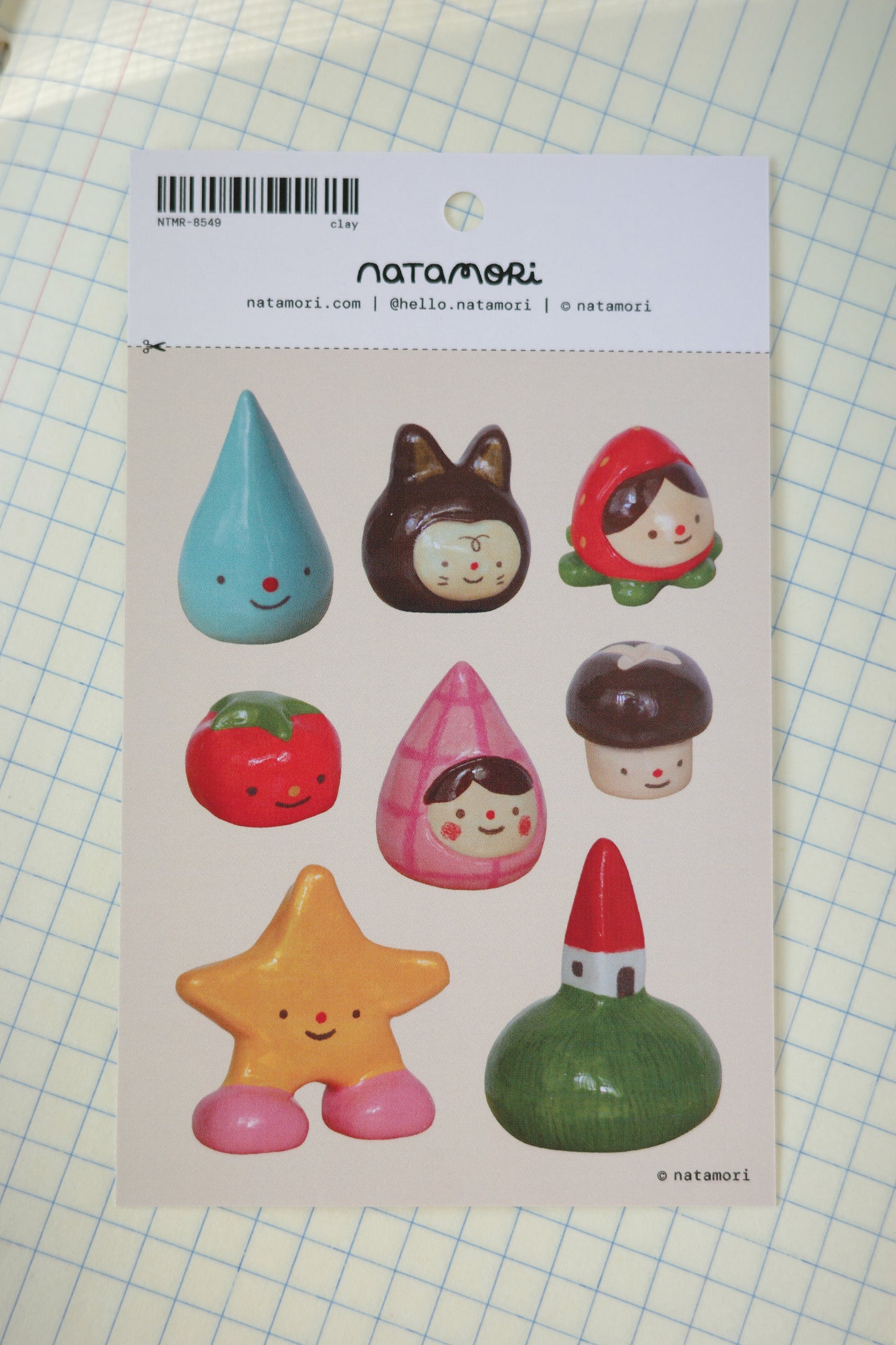 clay • sticker sheet
