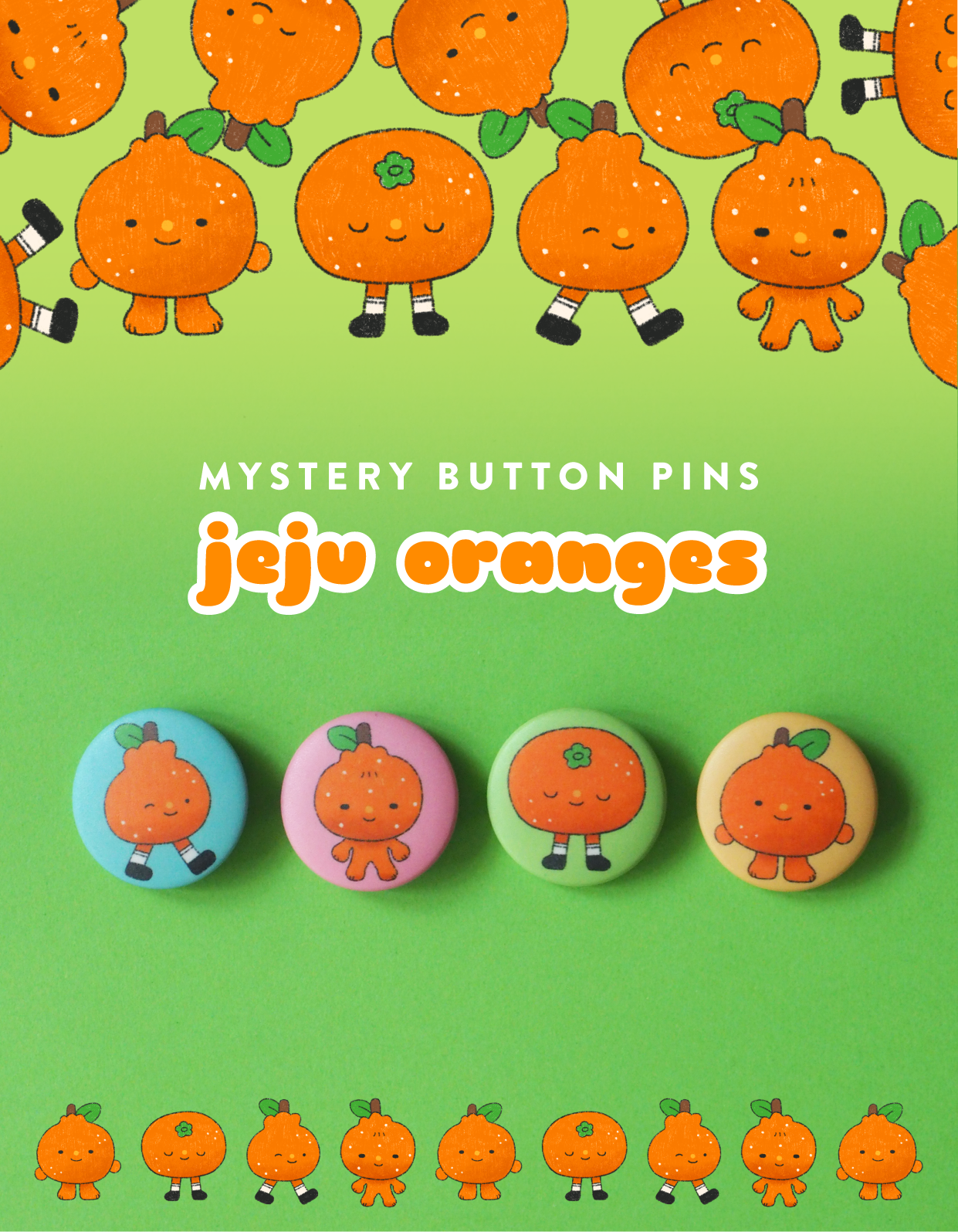 jeju oranges • mystery button pin