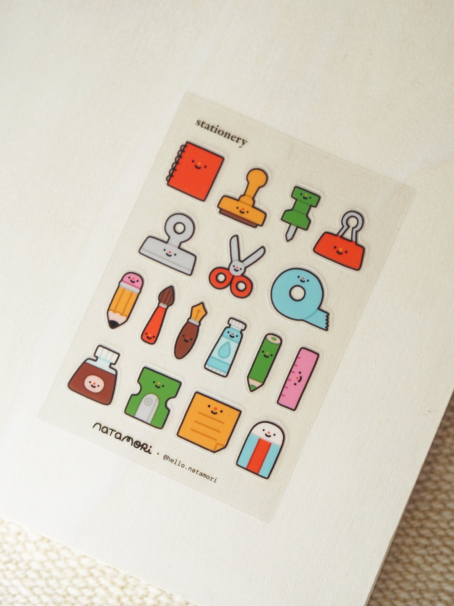stationery • clear sticker sheet