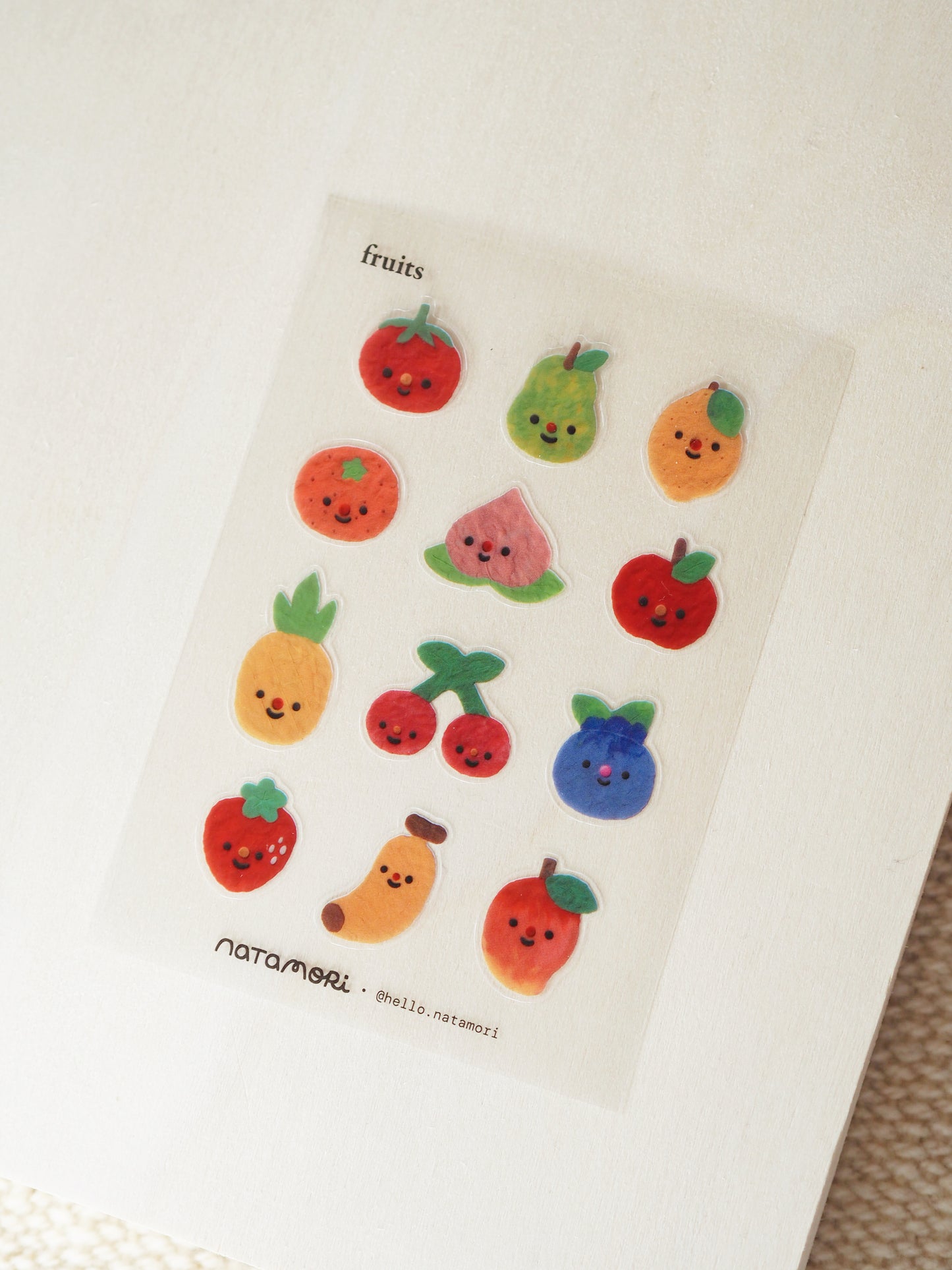 fruits • clear sticker sheet