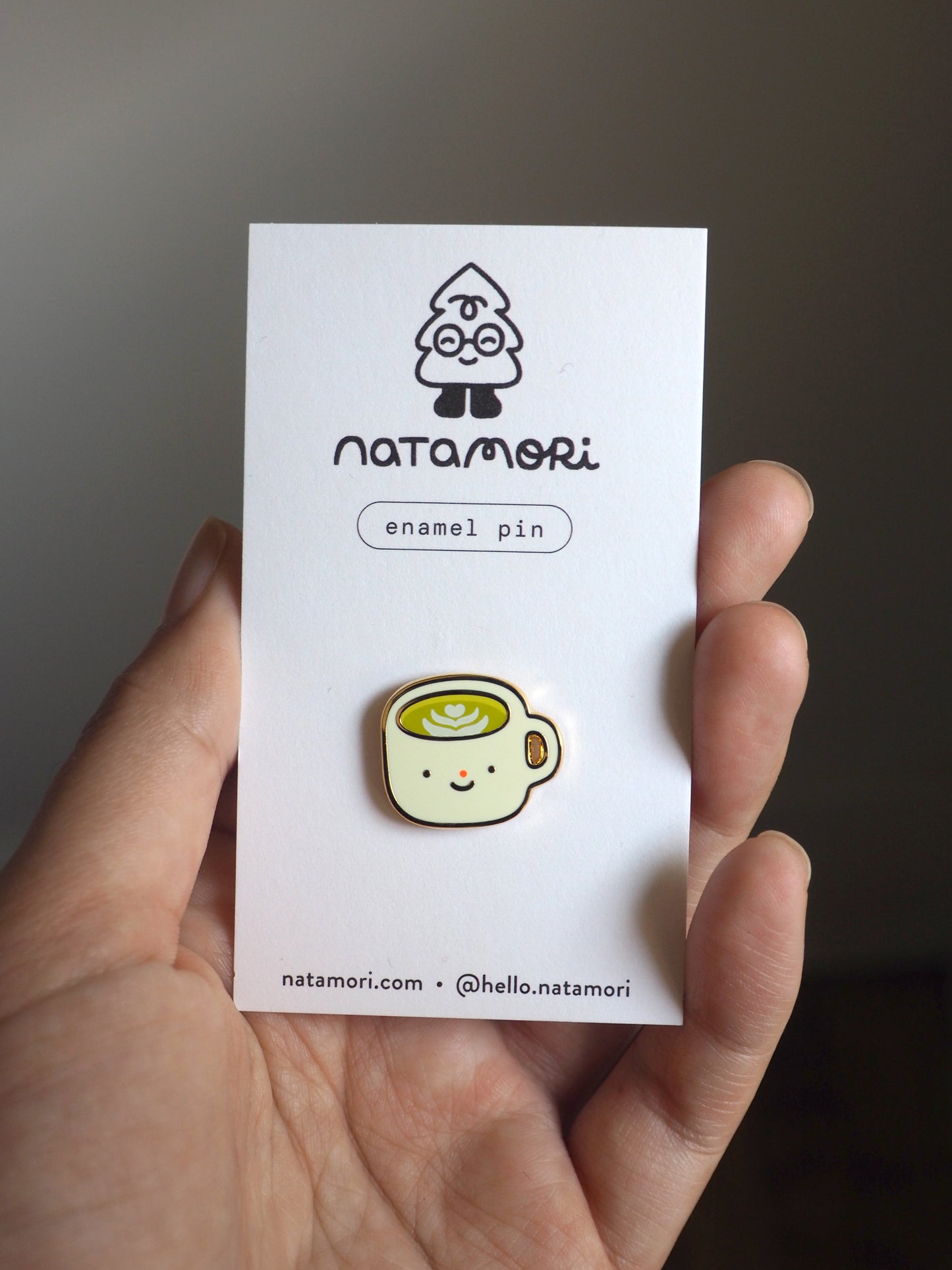 matcha latte • enamel pin