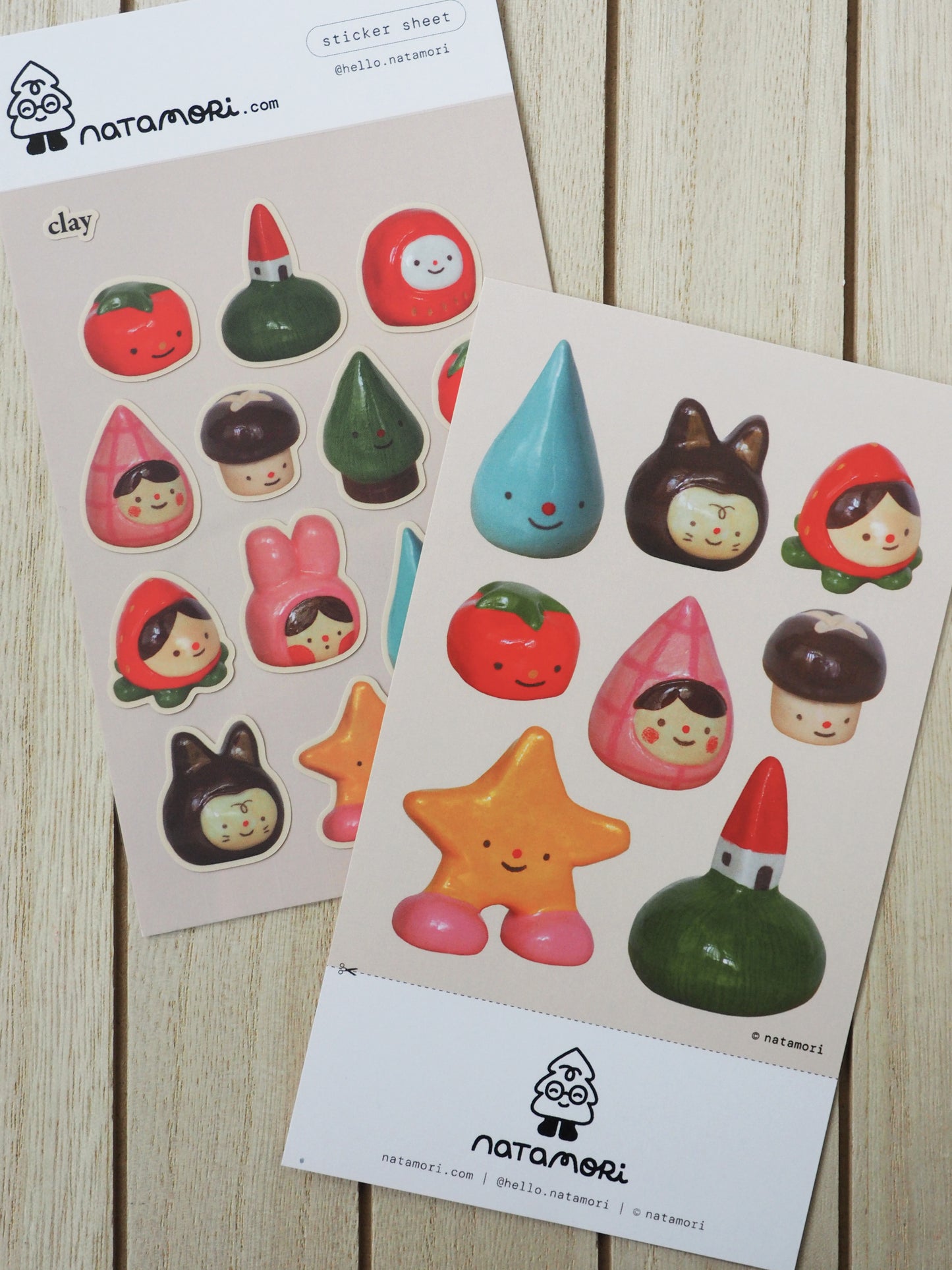 clay • sticker sheet