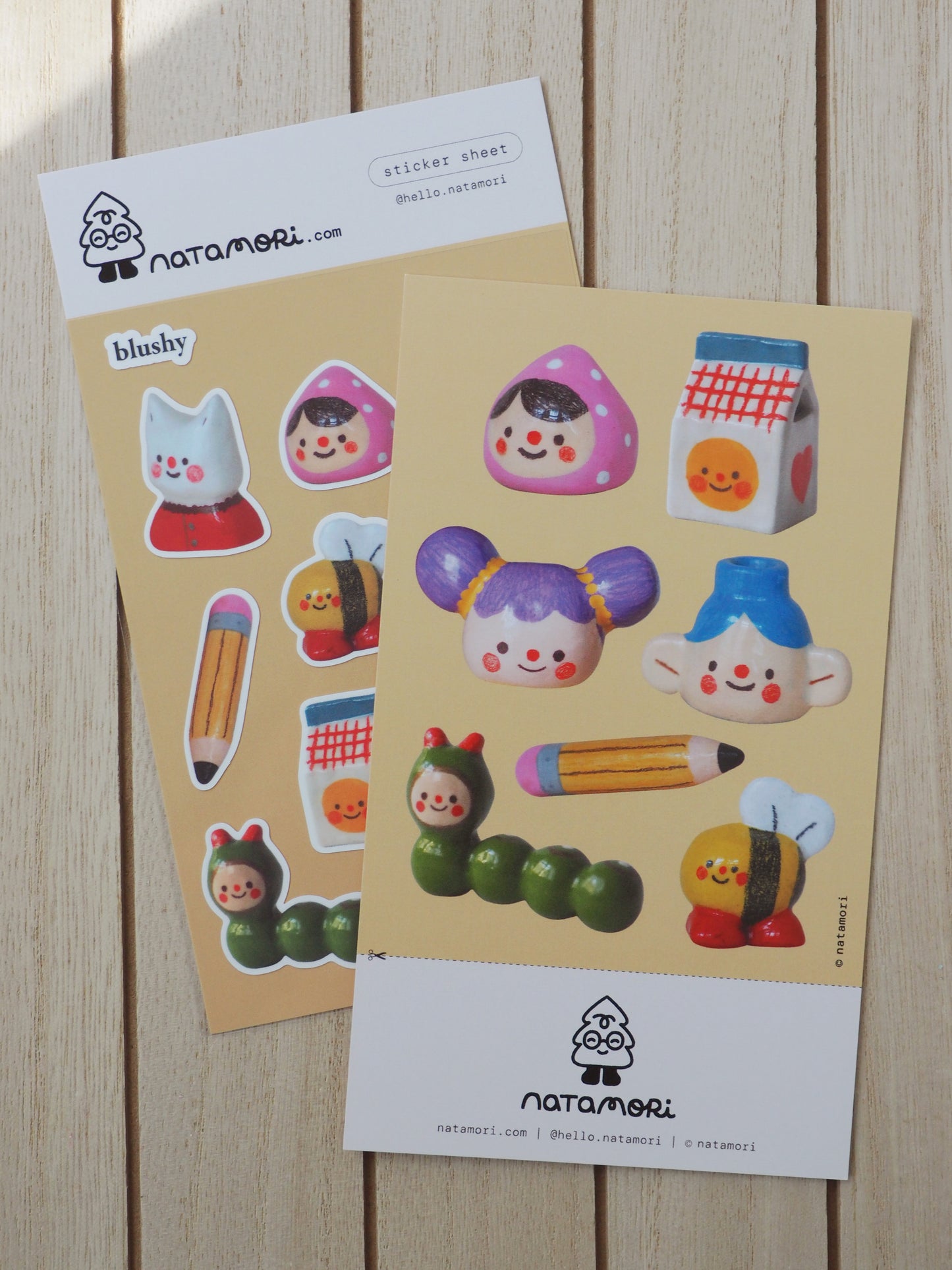 blushy • sticker sheet