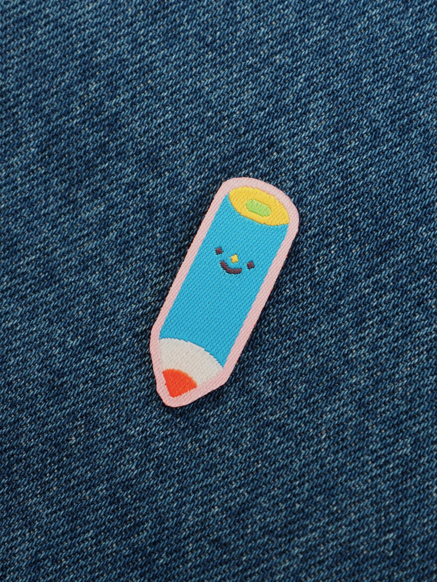 blue pencil • iron-on patch