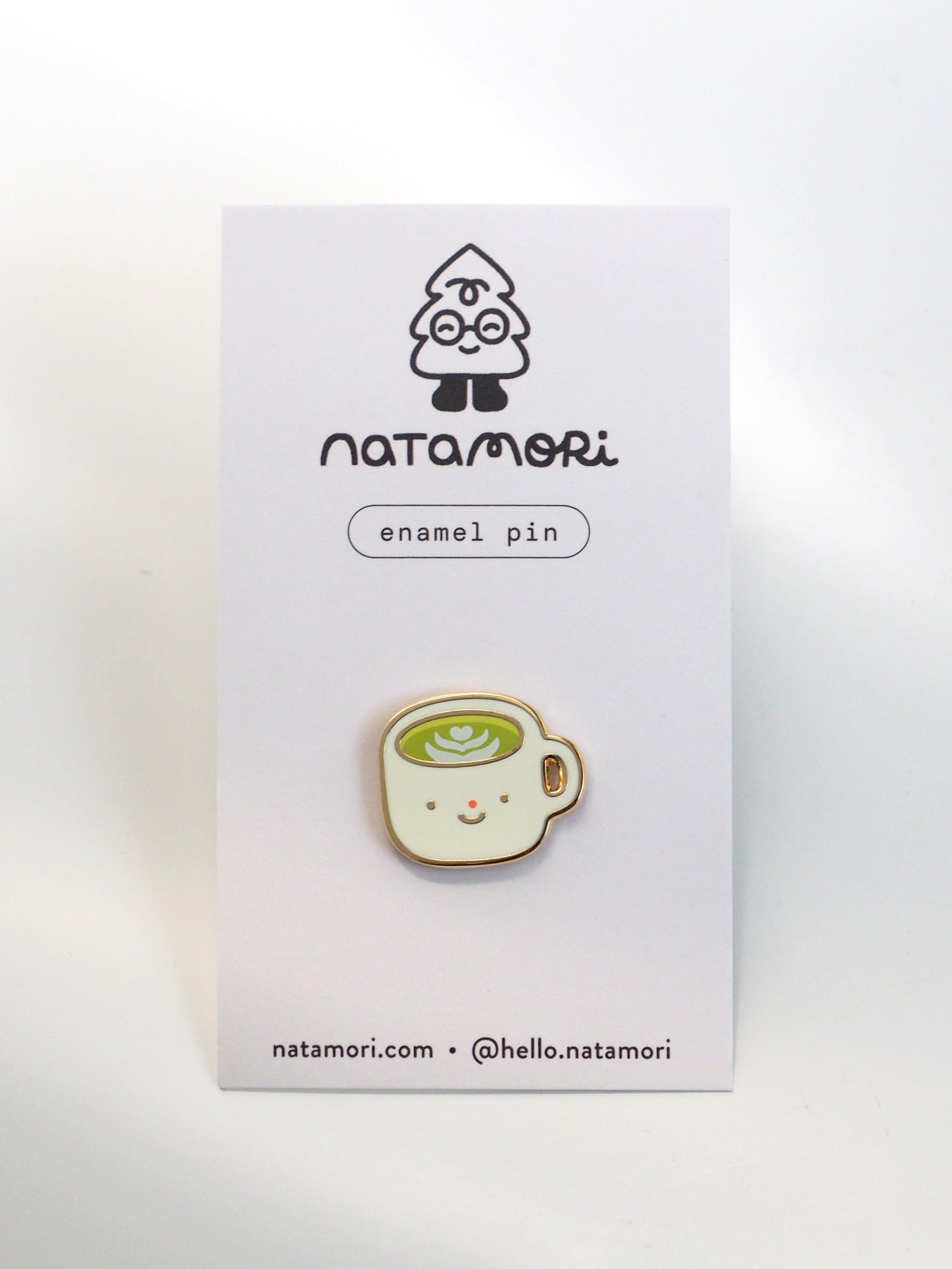 matcha latte • enamel pin