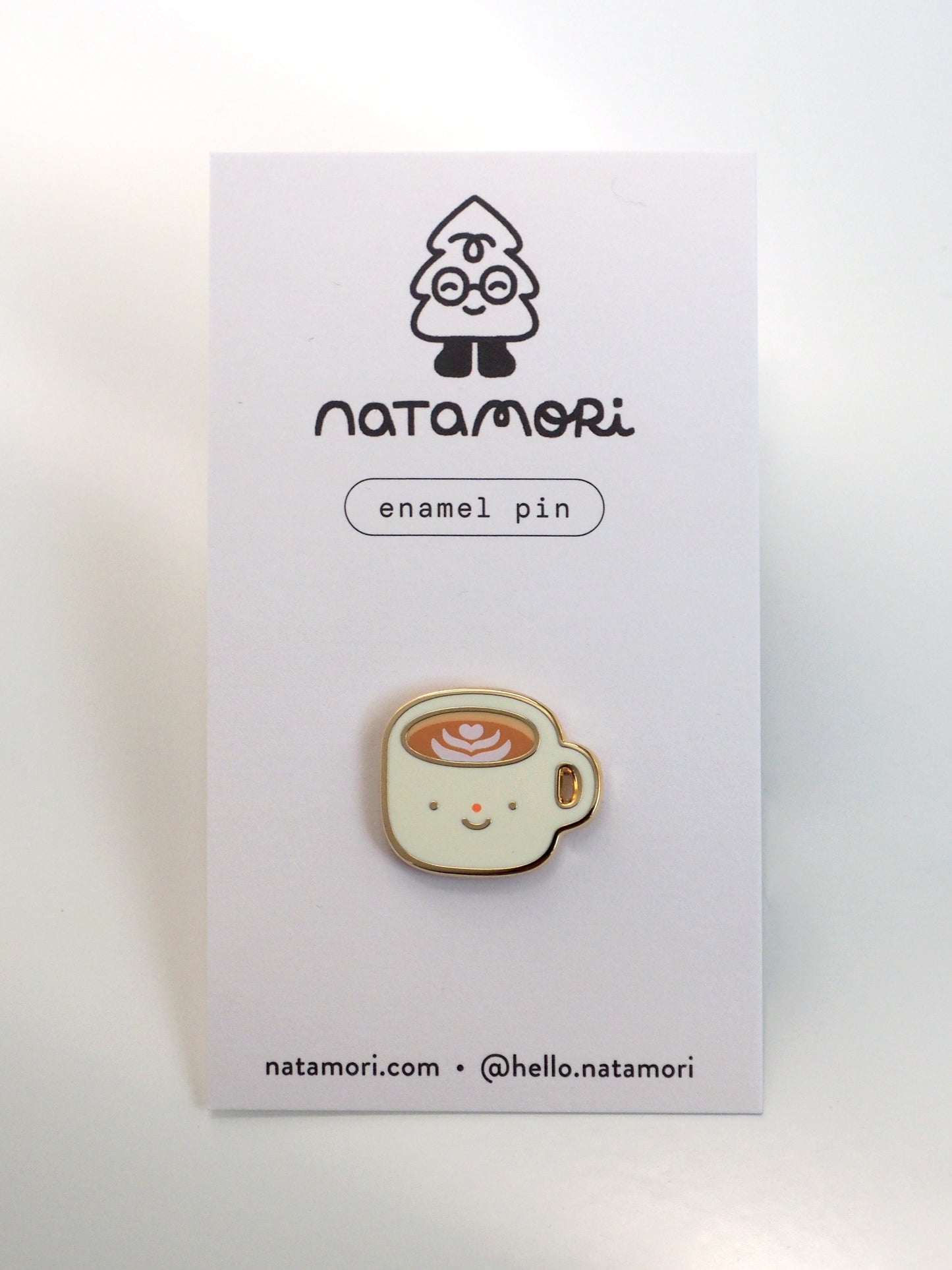latte • enamel pin