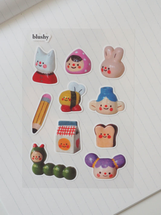 blushy • sticker sheet