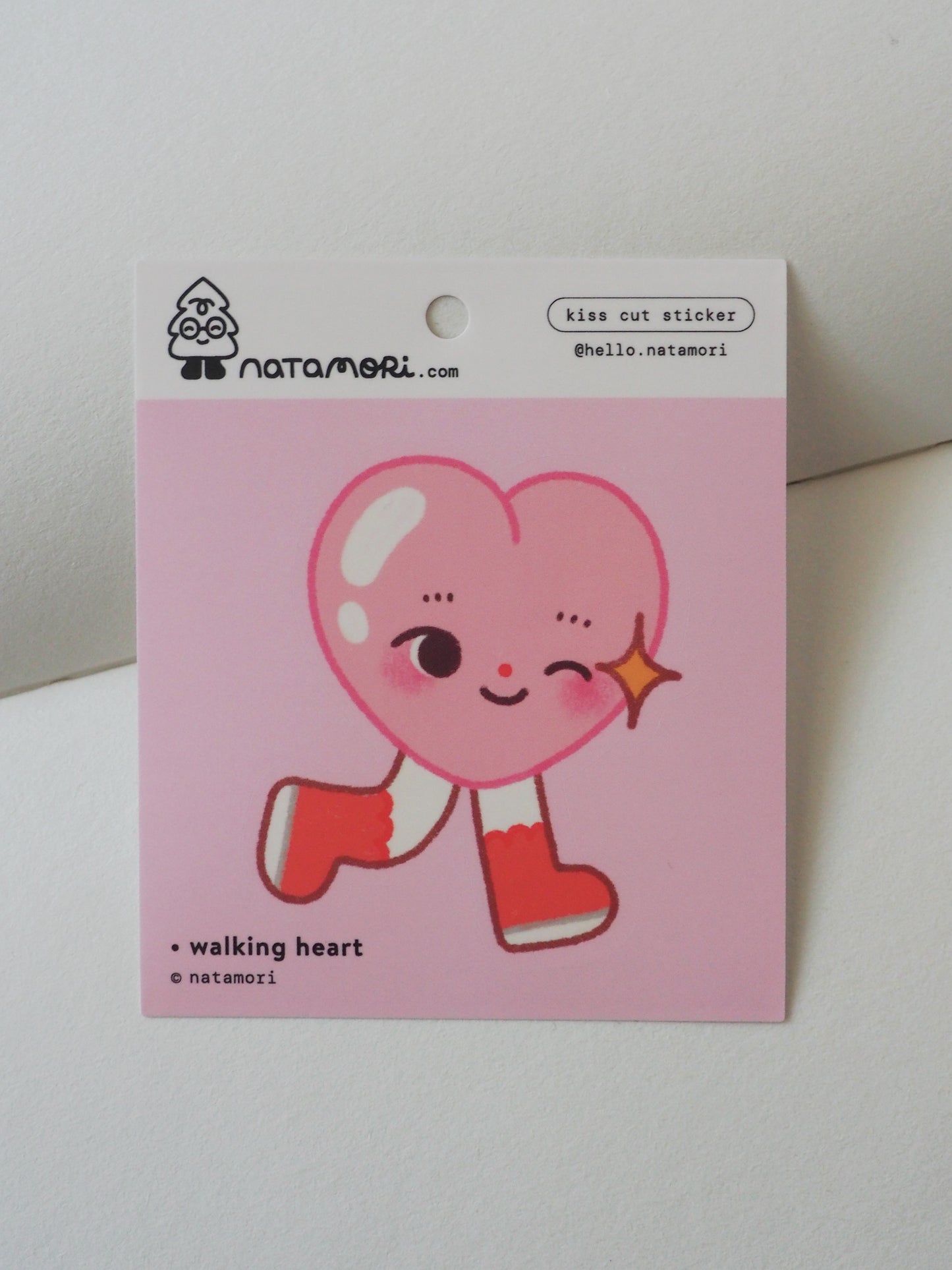Walking Heart • Single Kiss Cut Vinyl Sticker