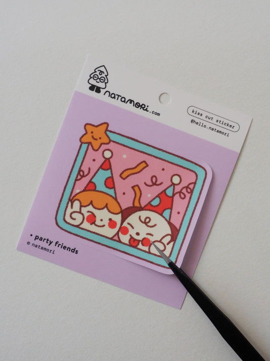 Party Friends • Single Kiss Cut Vinyl Sticker