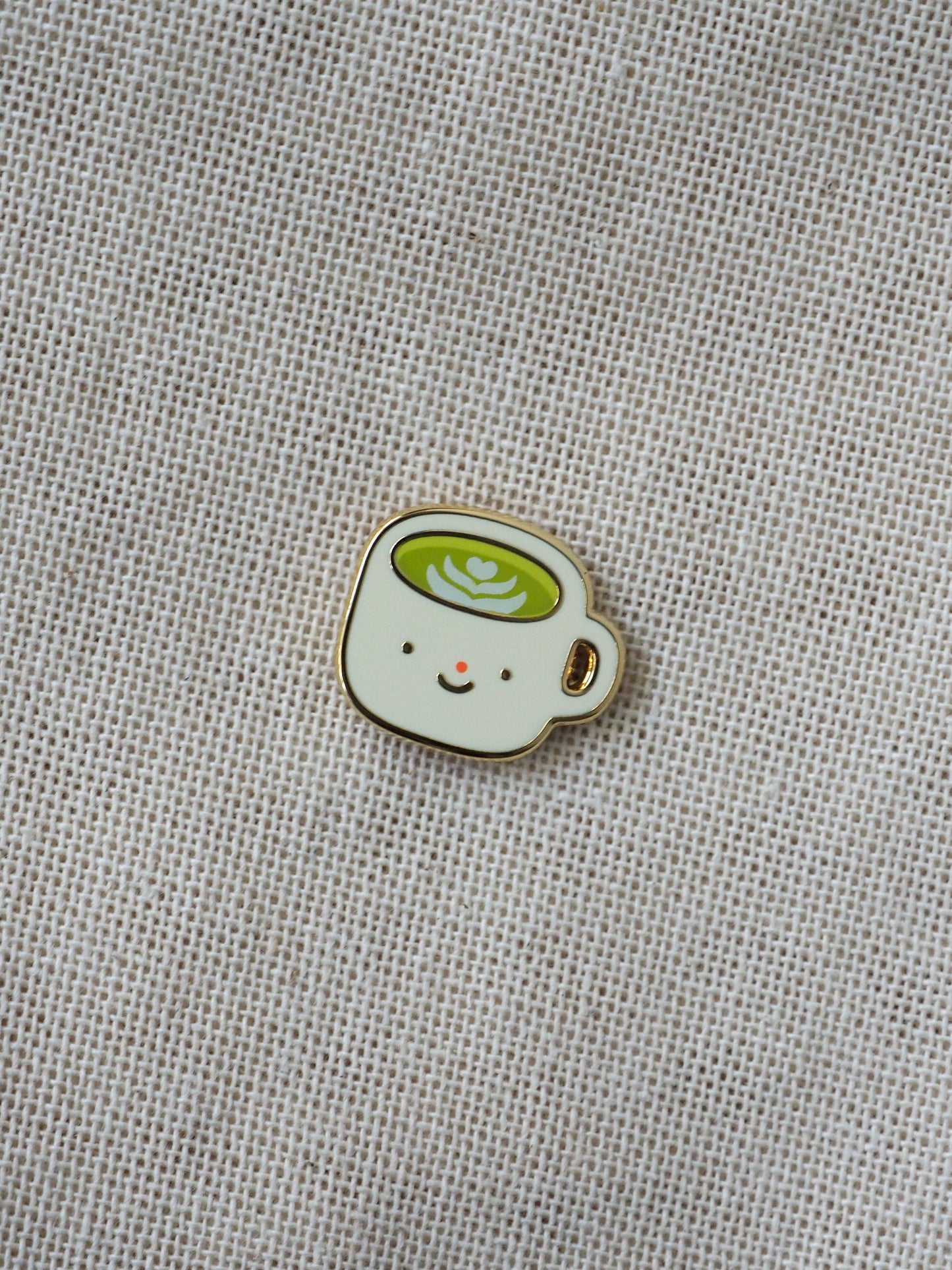 matcha latte • enamel pin