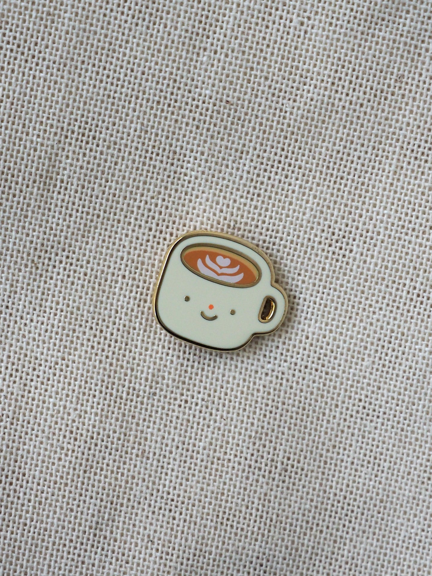 latte • enamel pin