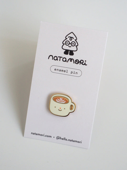 latte • enamel pin
