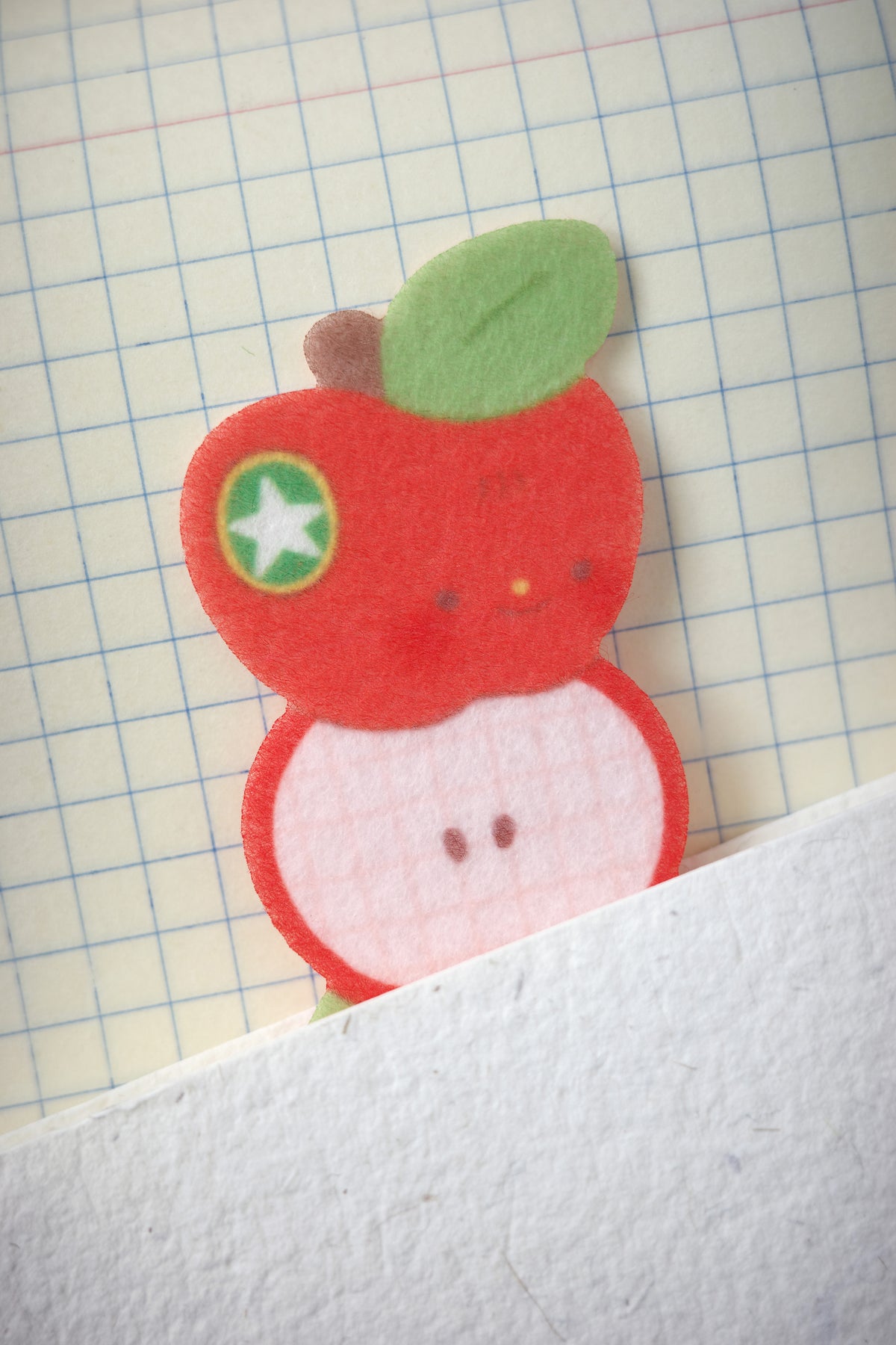 apples • felt bookmark