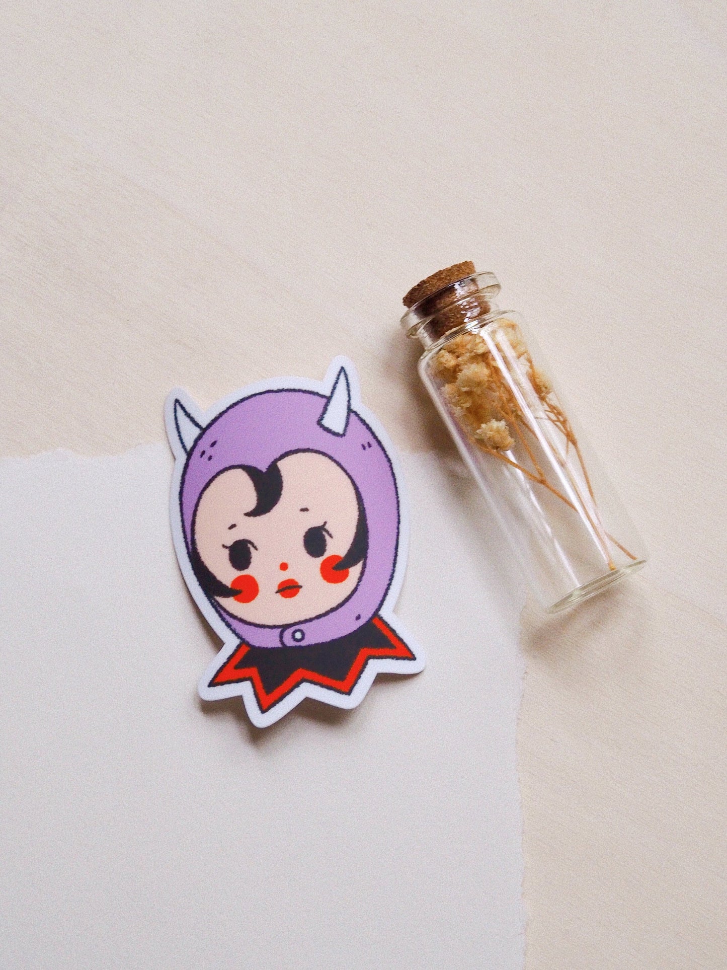 devil girl • die cut sticker