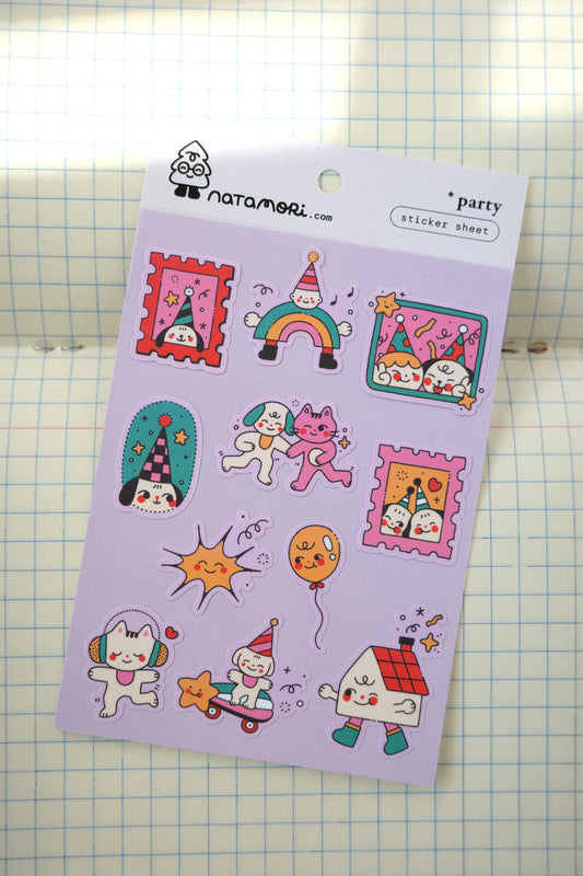 party • sticker sheet