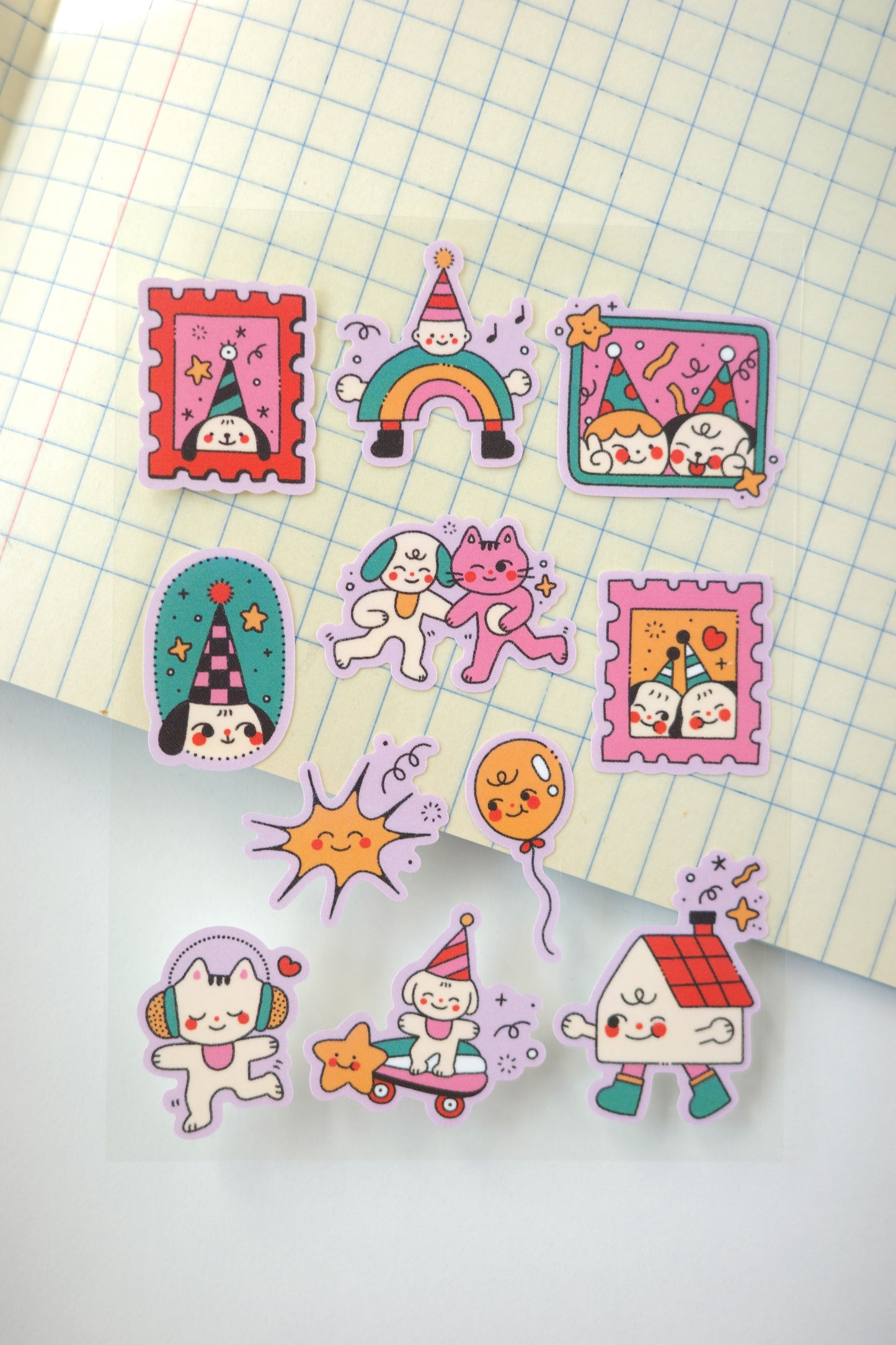 party • sticker sheet