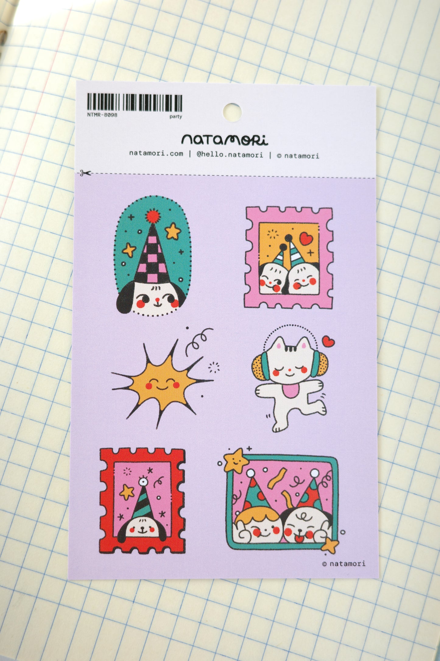 party • sticker sheet