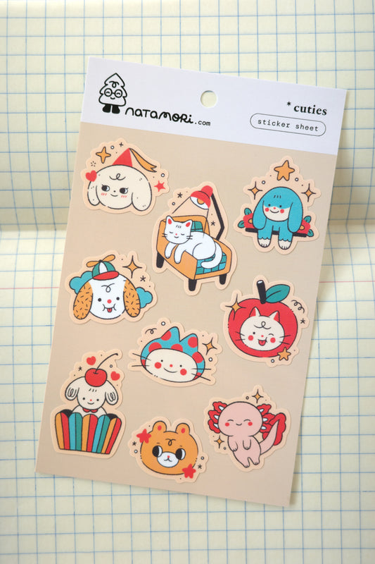 cuties • sticker sheet