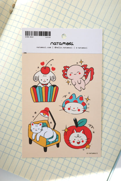 cuties • sticker sheet