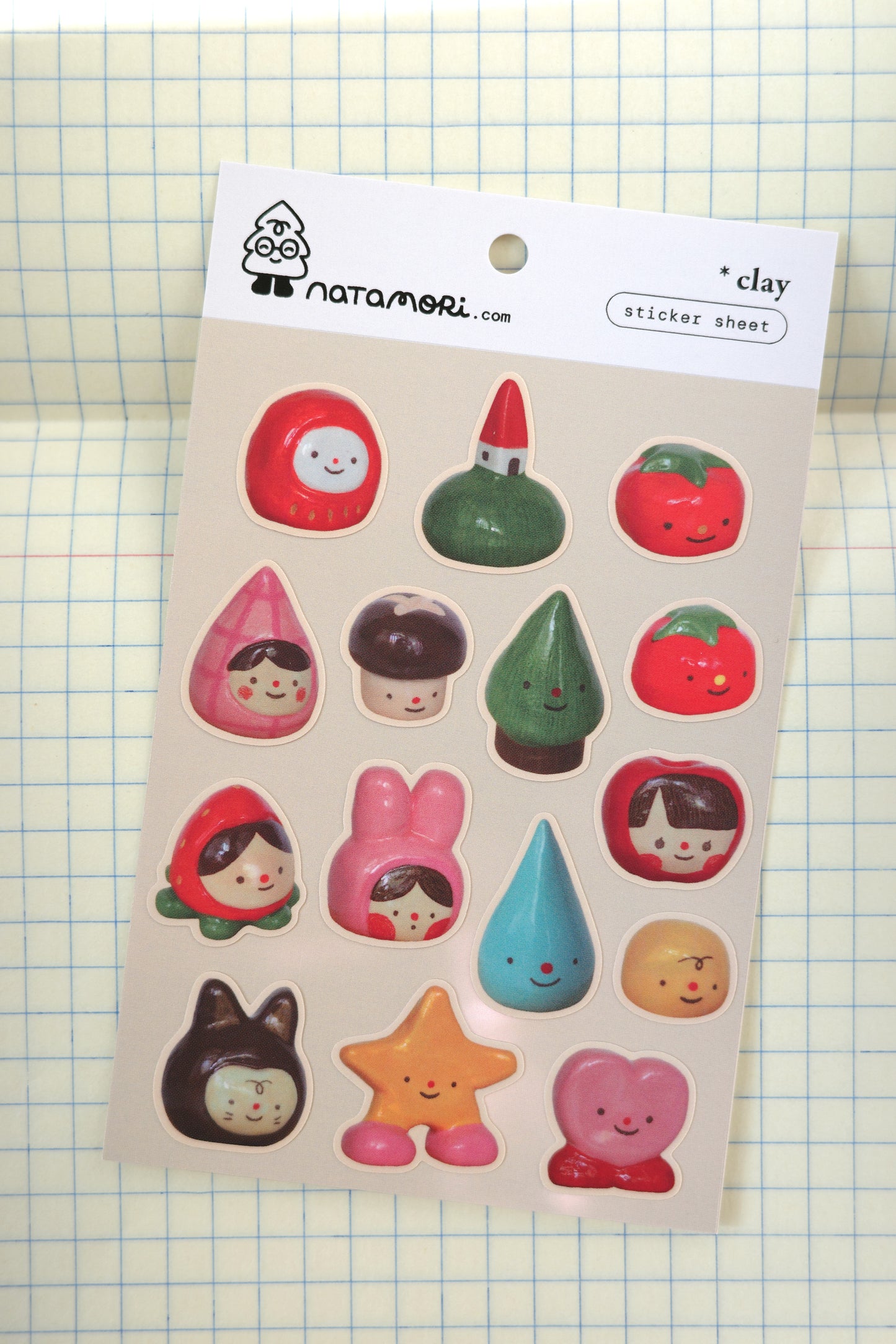 clay • sticker sheet