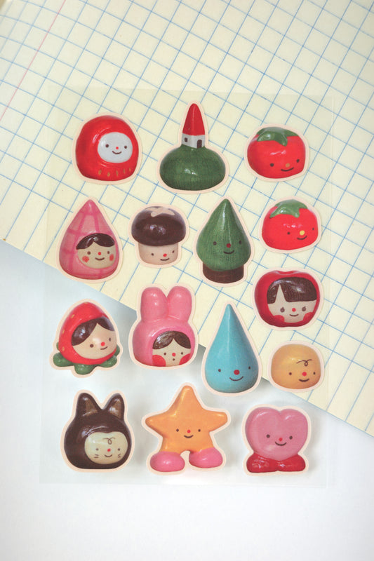 clay • sticker sheet