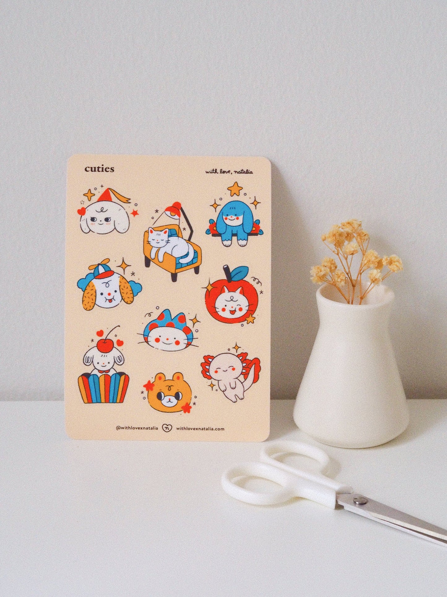 cuties • sticker sheet