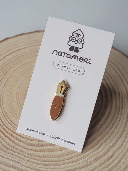 fountain pen • enamel pin