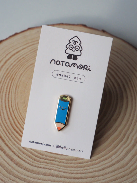 blue pencil • enamel pin