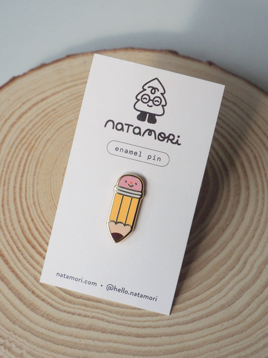 graphite pencil • enamel pin