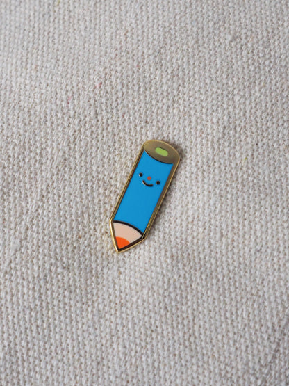 blue pencil • enamel pin