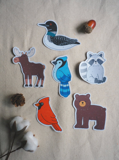 canadian animals • sticker set