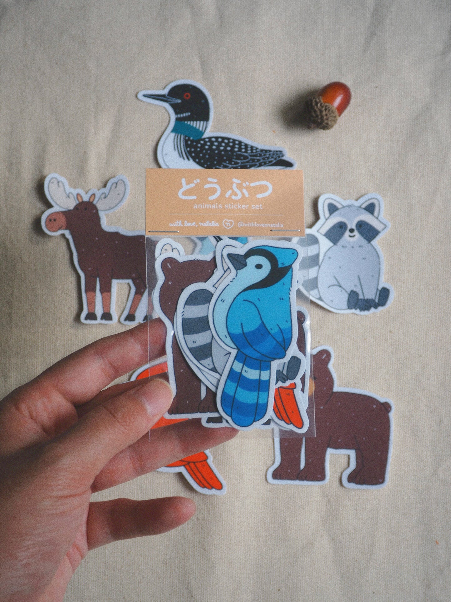 canadian animals • sticker set