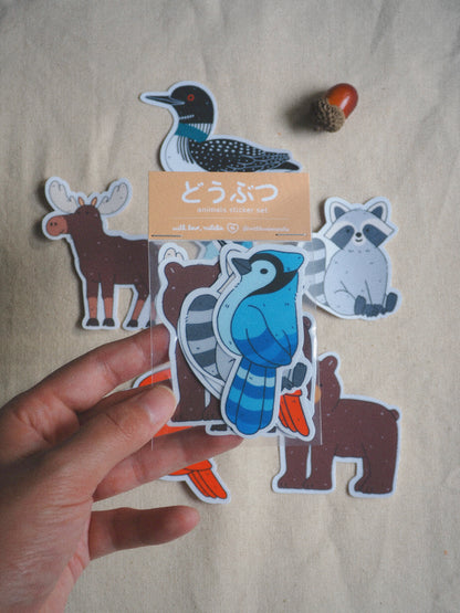 canadian animals • sticker set