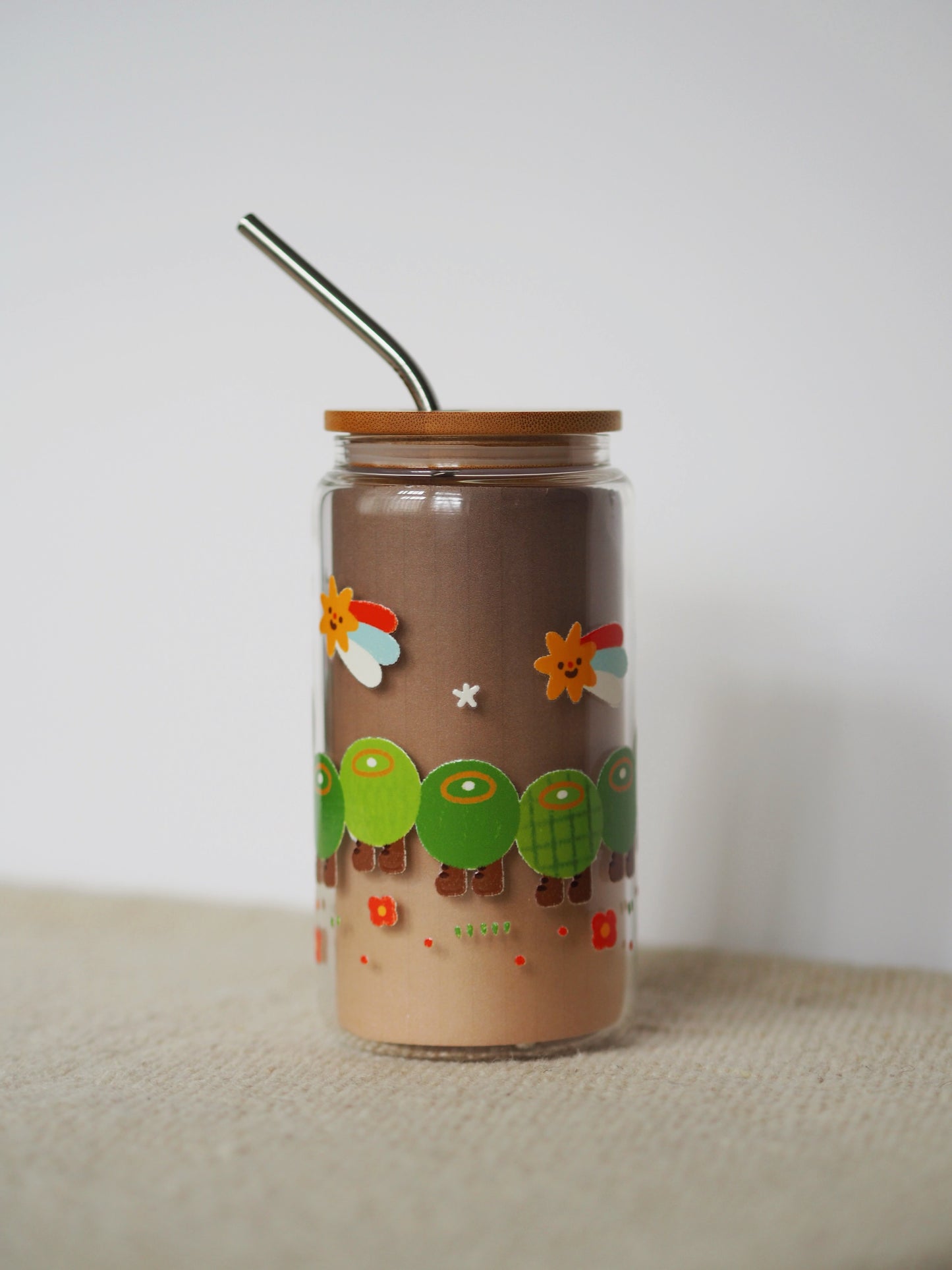 caterpillar • glass tumbler