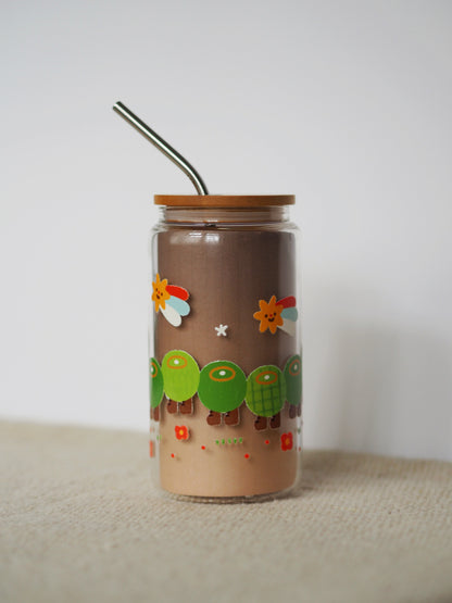 caterpillar • glass tumbler