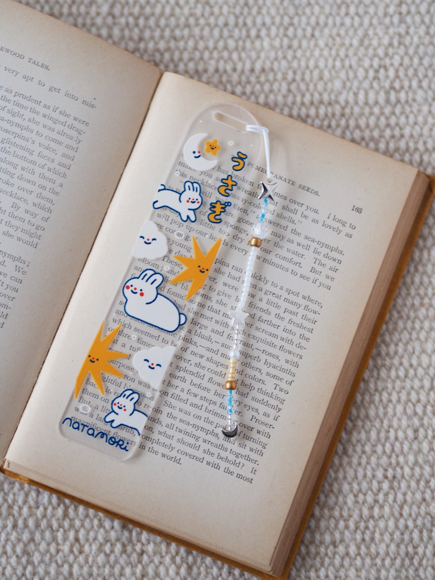 moon • acrylic bookmark