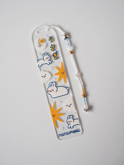 moon • acrylic bookmark