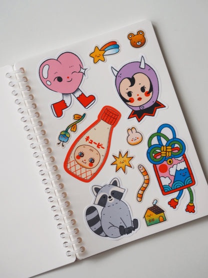 calm • reusable sticker book