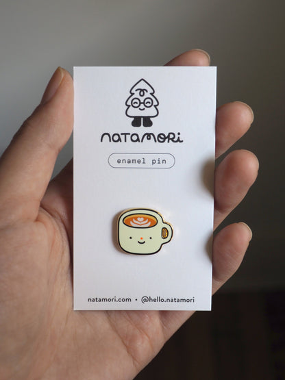 latte • enamel pin