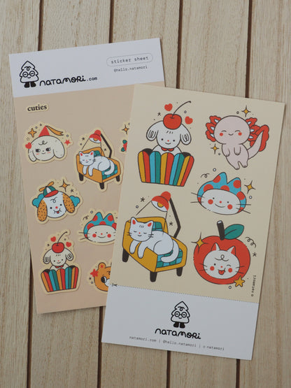 cuties • sticker sheet