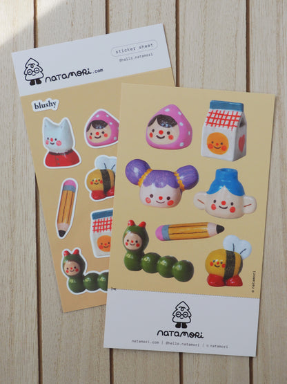 blushy • sticker sheet