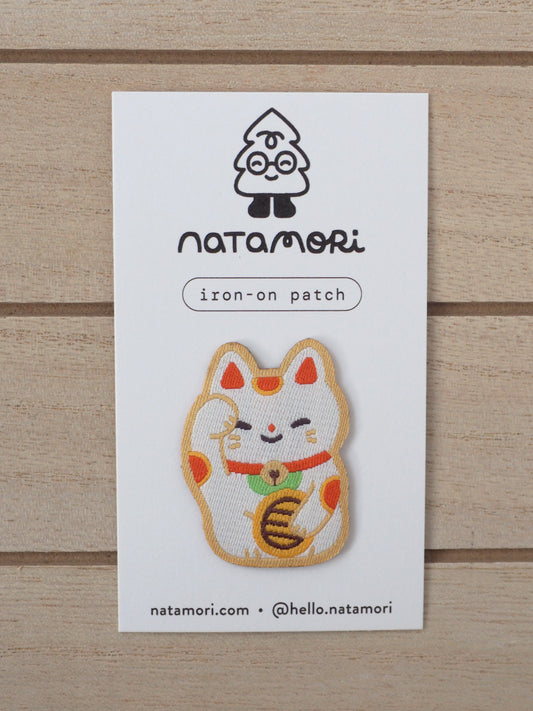 lucky cat • iron-on patch