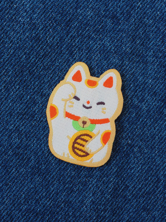lucky cat • iron-on patch