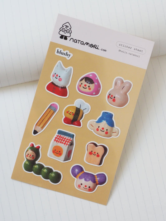 blushy • sticker sheet