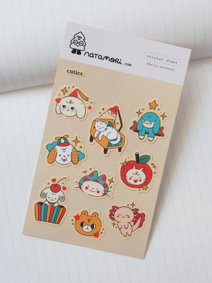 cuties • sticker sheet