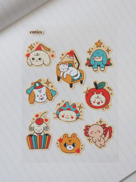 cuties • sticker sheet
