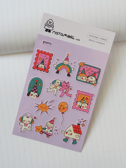 party • sticker sheet