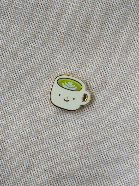 matcha latte • enamel pin