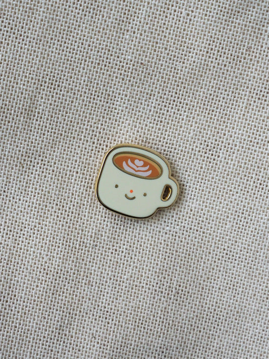 latte • enamel pin