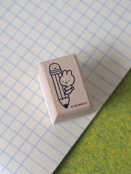 bunny pencil • stamp